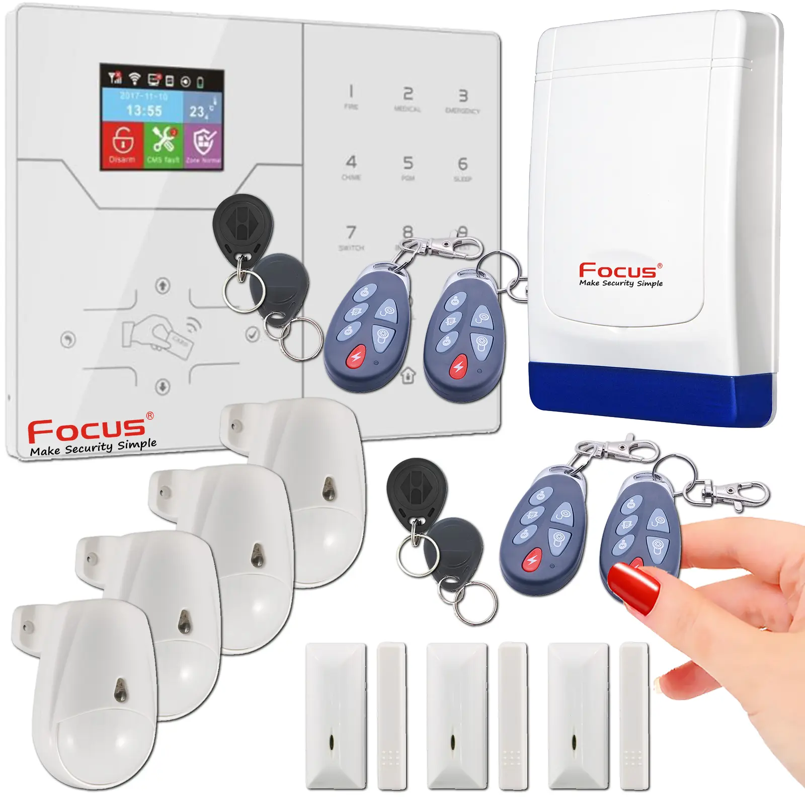 Kit alarme 4G securite villas appartements bureaux locaux techniques