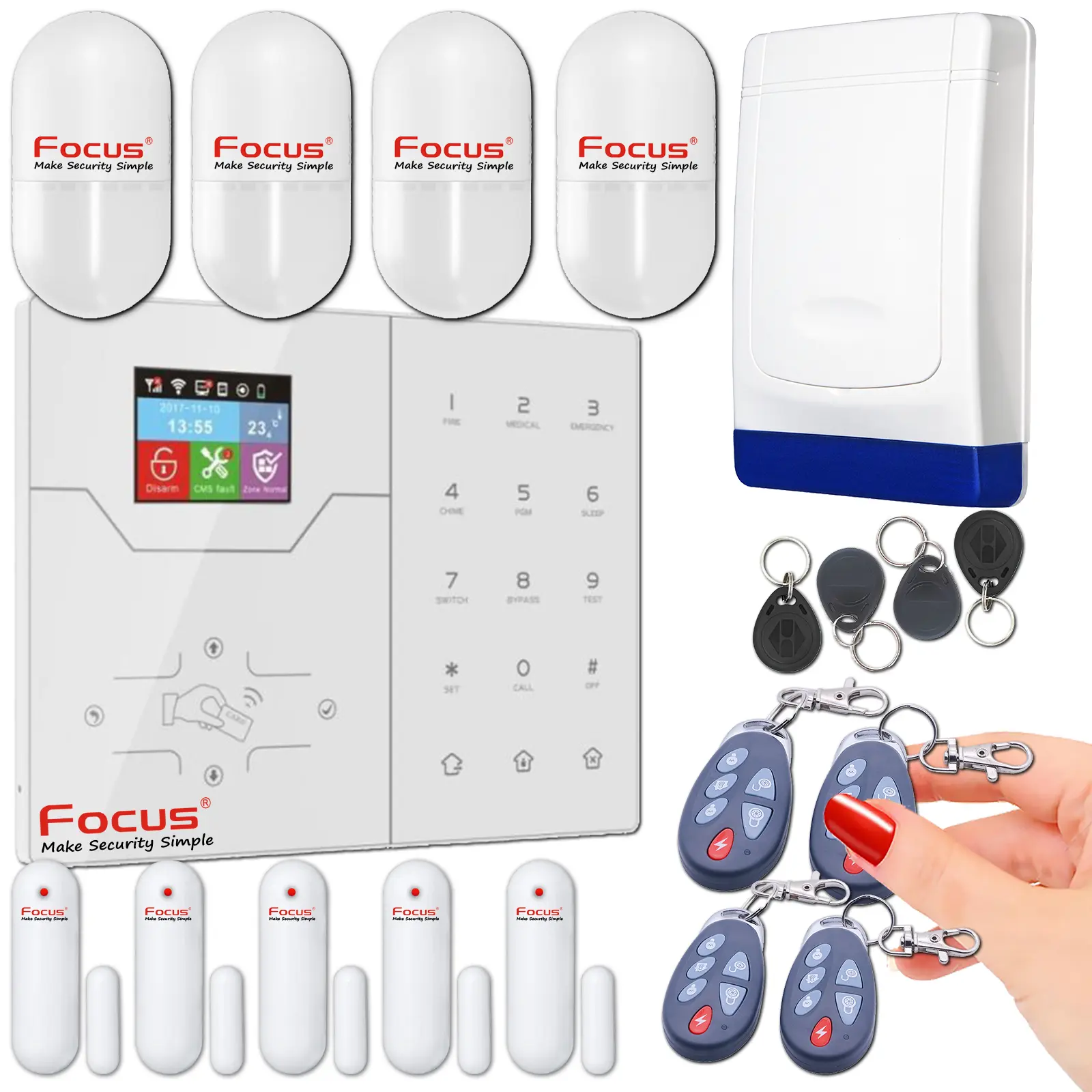 Badge RFID securite acces rapide pour systeme alarme connecte Meian