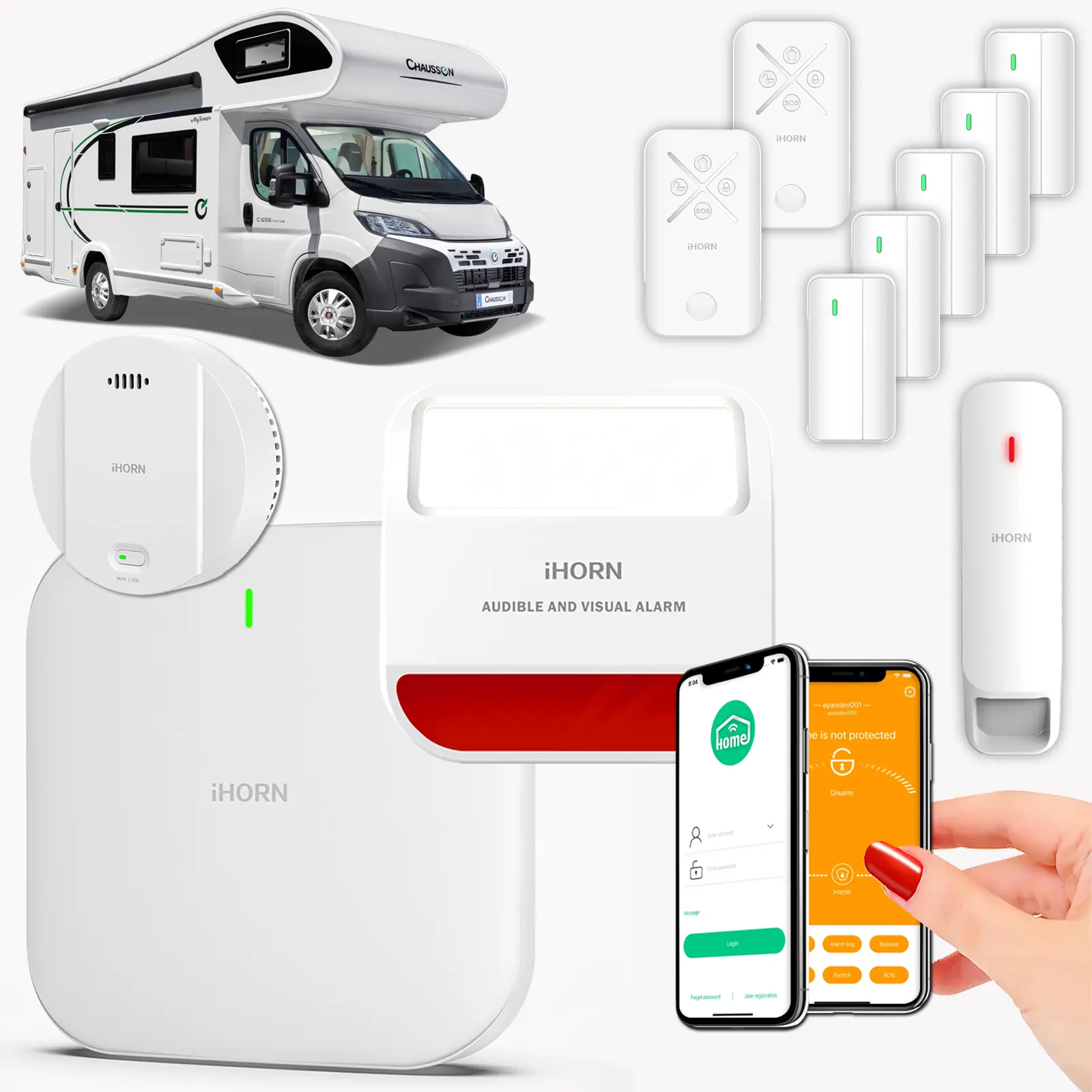 Application mobile Alarme 4G Camping Car Capucine Android iOS