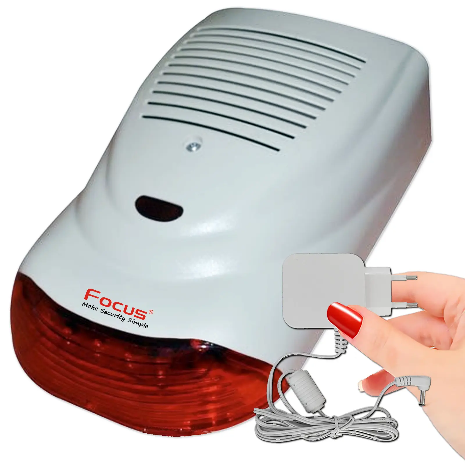 Sirène extérieure filaire alarme avec flash LED sécurité bâtiment